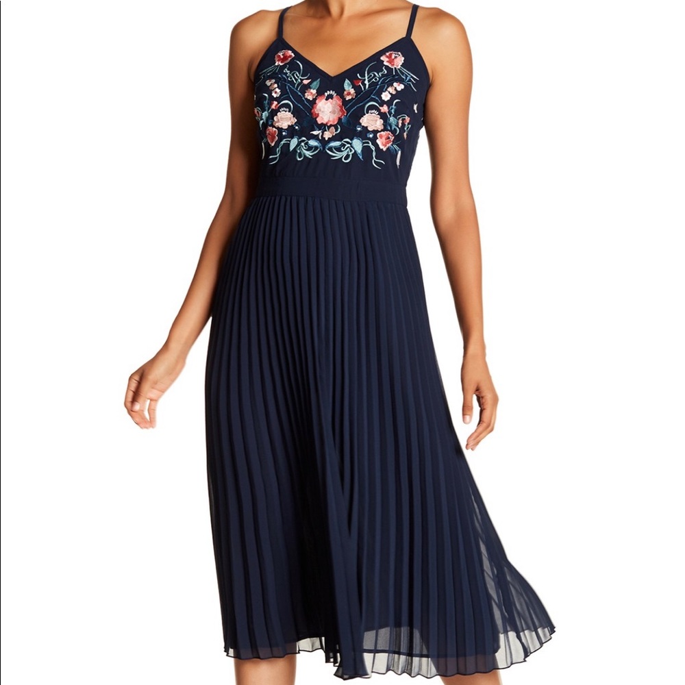 Navy floral dress